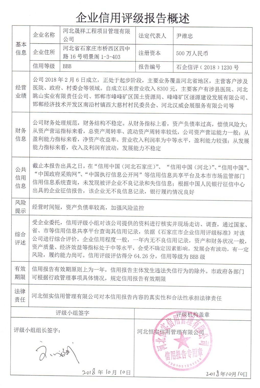 河北晟祥工程项目管理有限公司