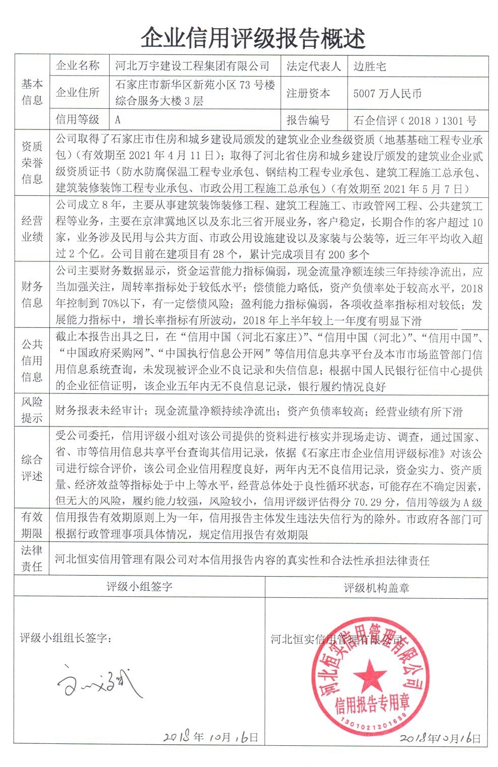 河北万宇建设工程集团有限公司