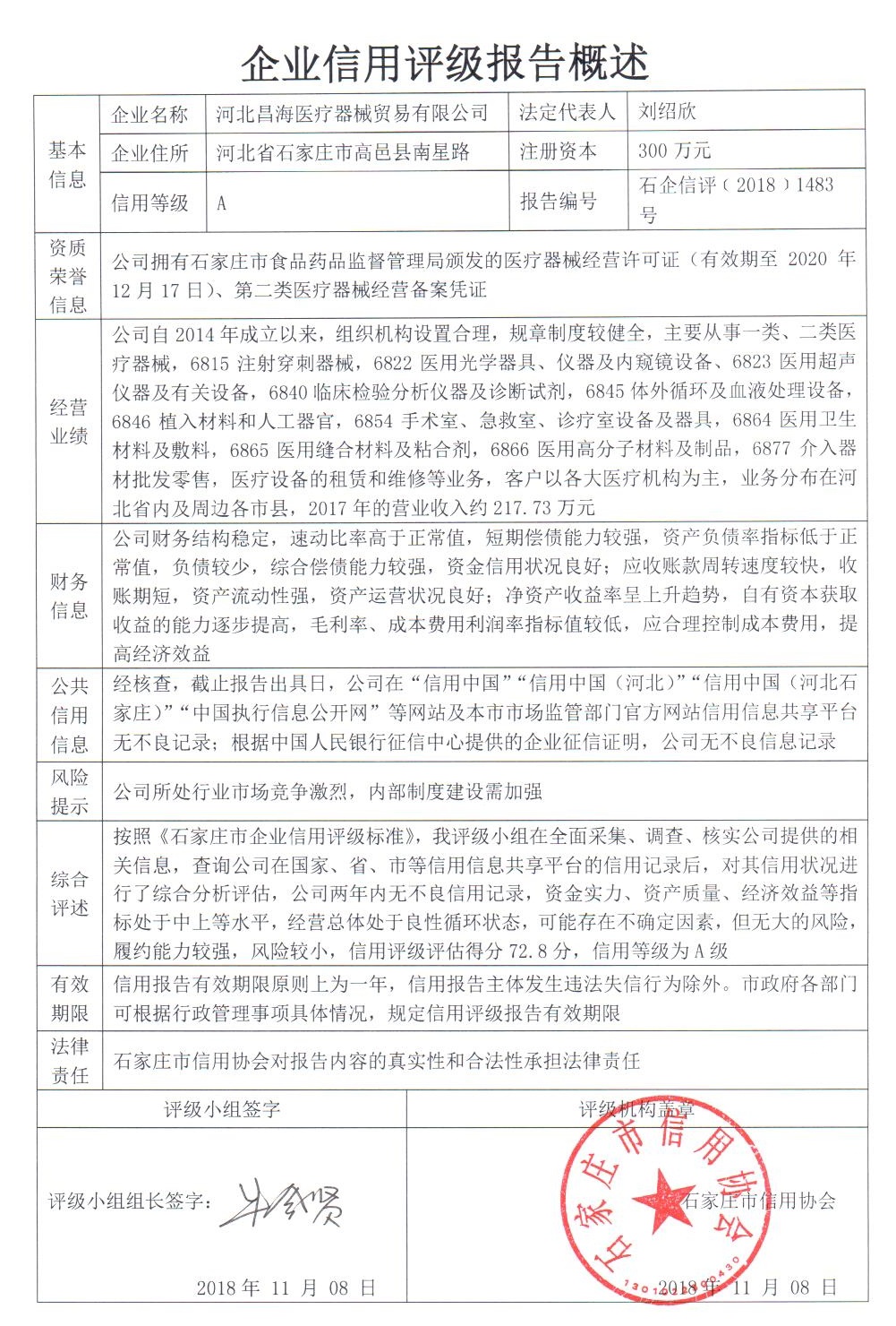 河北昌海医疗器械贸易有限公司