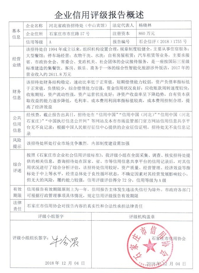 河北省政协招待处（中山宾馆）