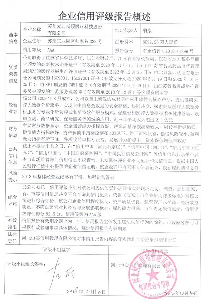 苏州麦迪斯顿医疗科技股份有限公司
