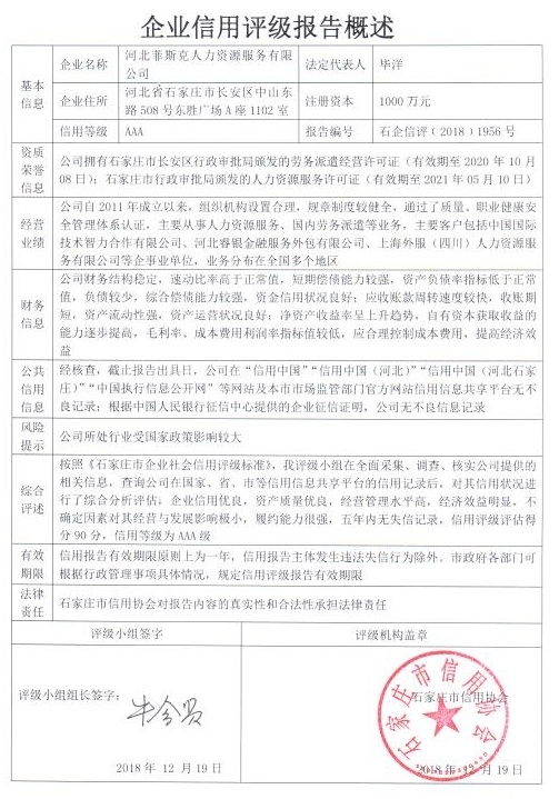 河北菲斯克人力资源服务有限公司