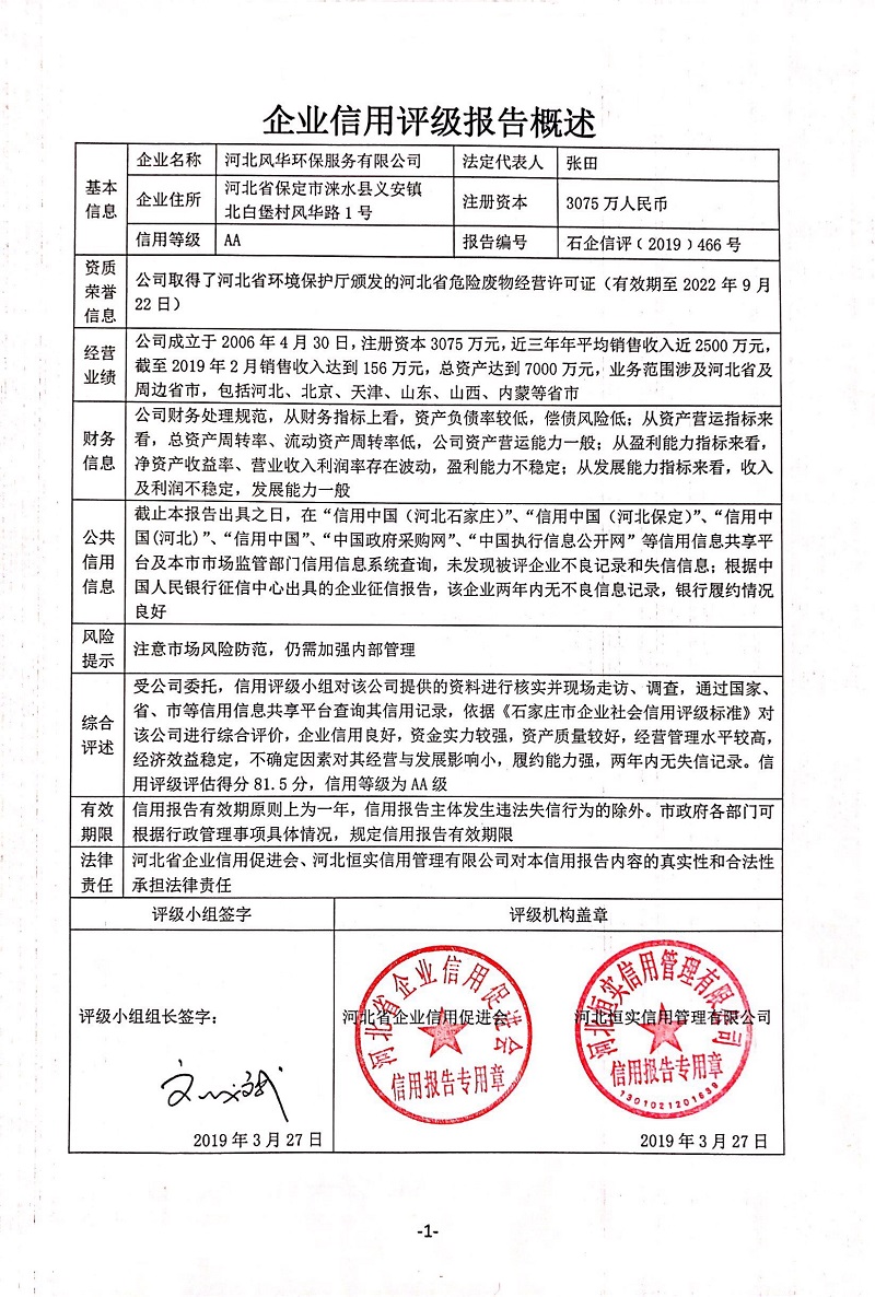 河北风华环保服务有限公司