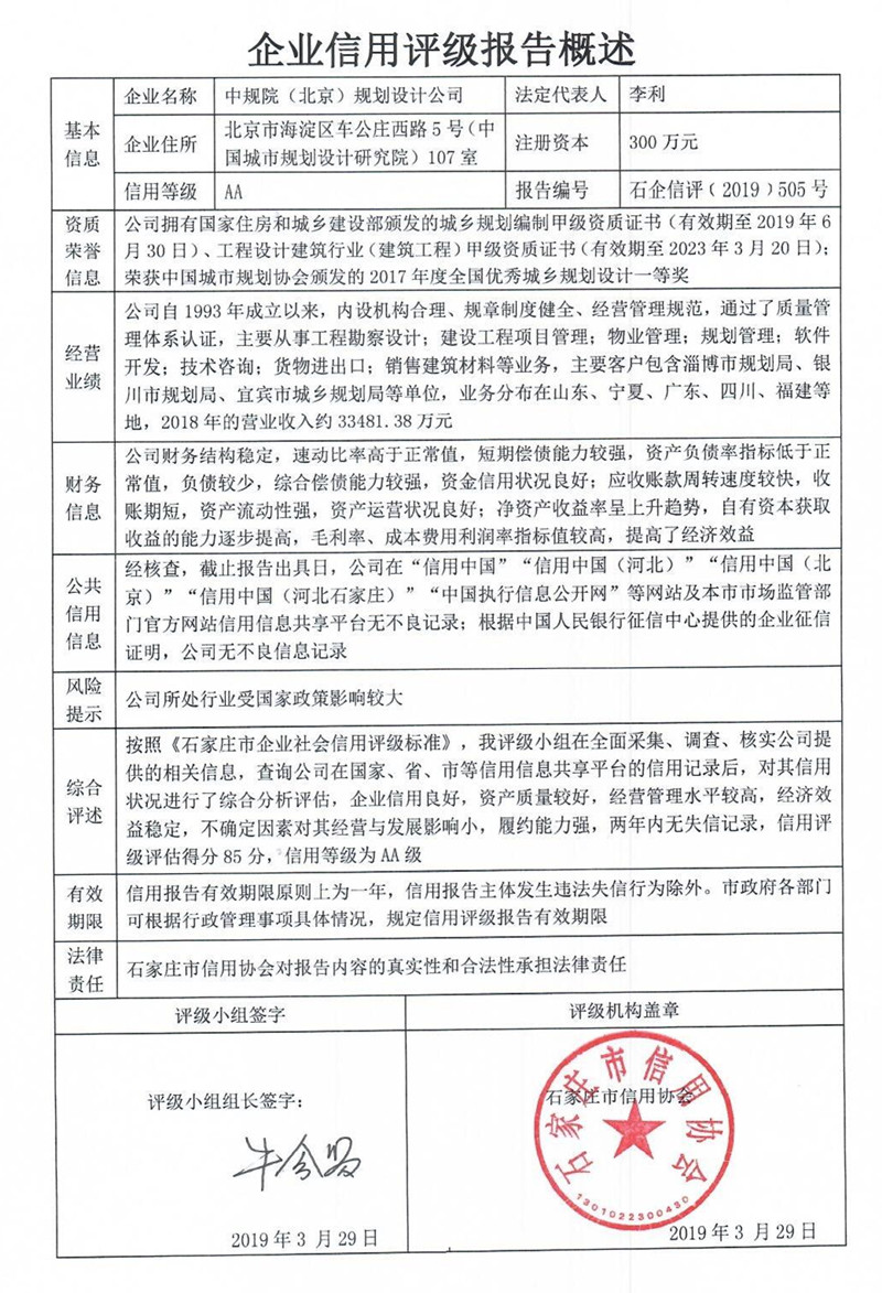 中规院（北京）规划设计公司