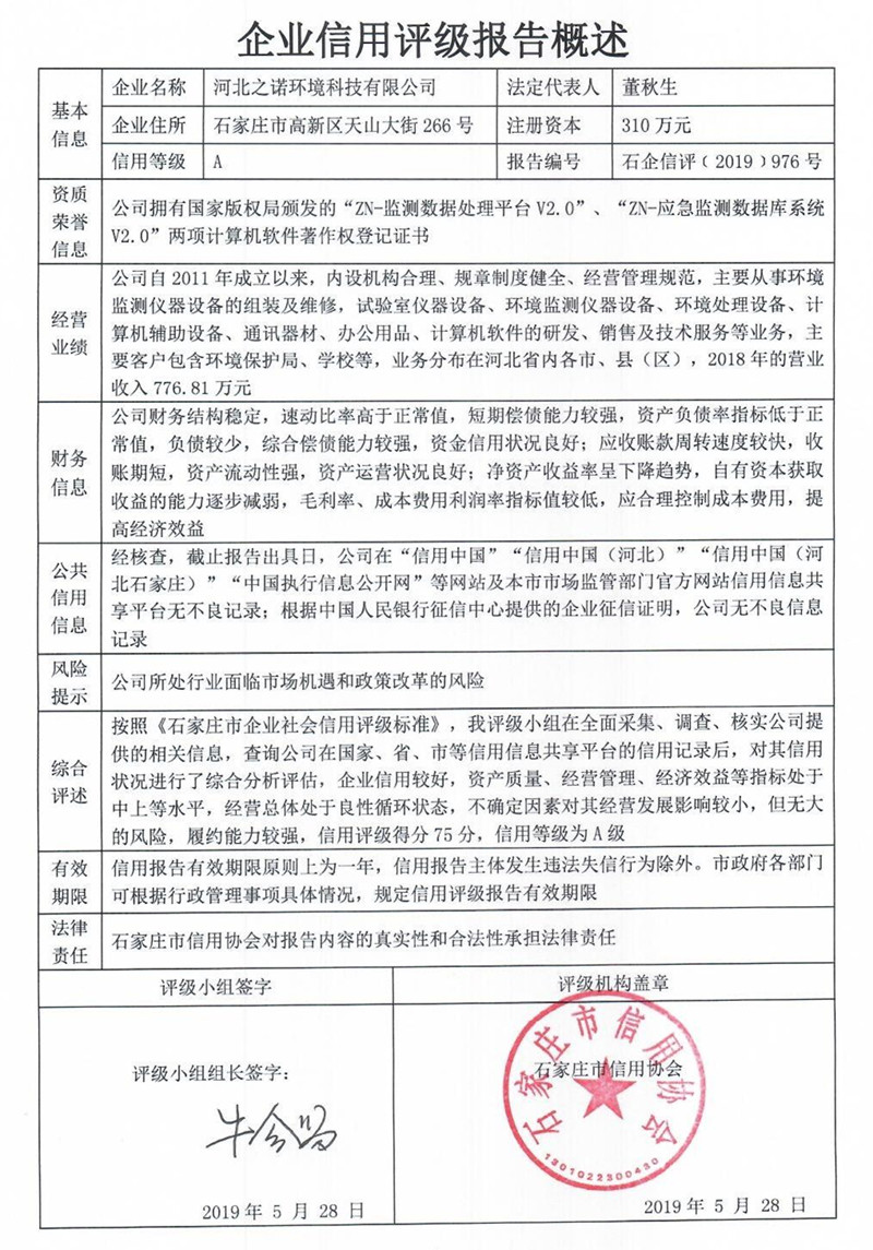 河北之诺环境科技有限公司
