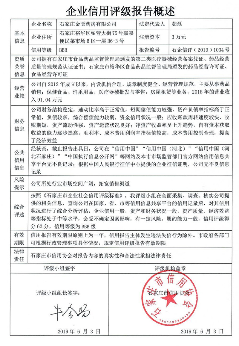 石家庄金匮药房有限公司