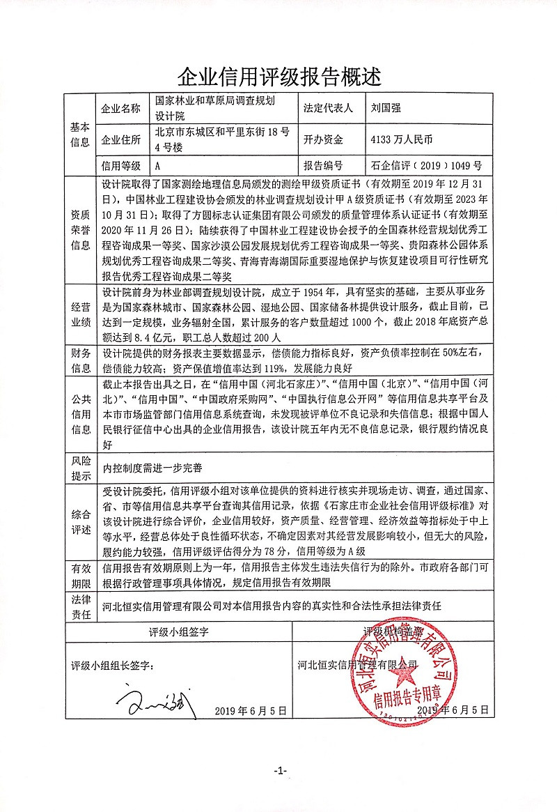国家林业和草原局调查规划设计院