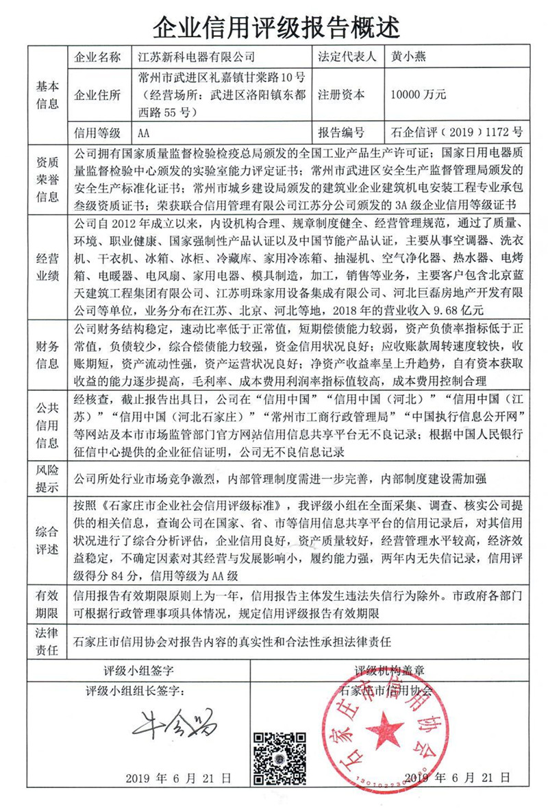 江苏新科电器有限公司