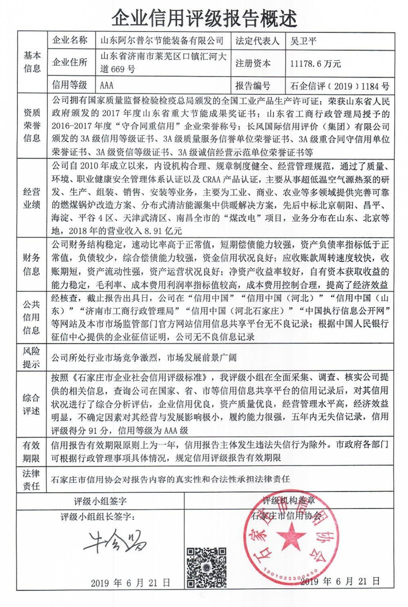 山东阿尔普尔节能装备有限公司
