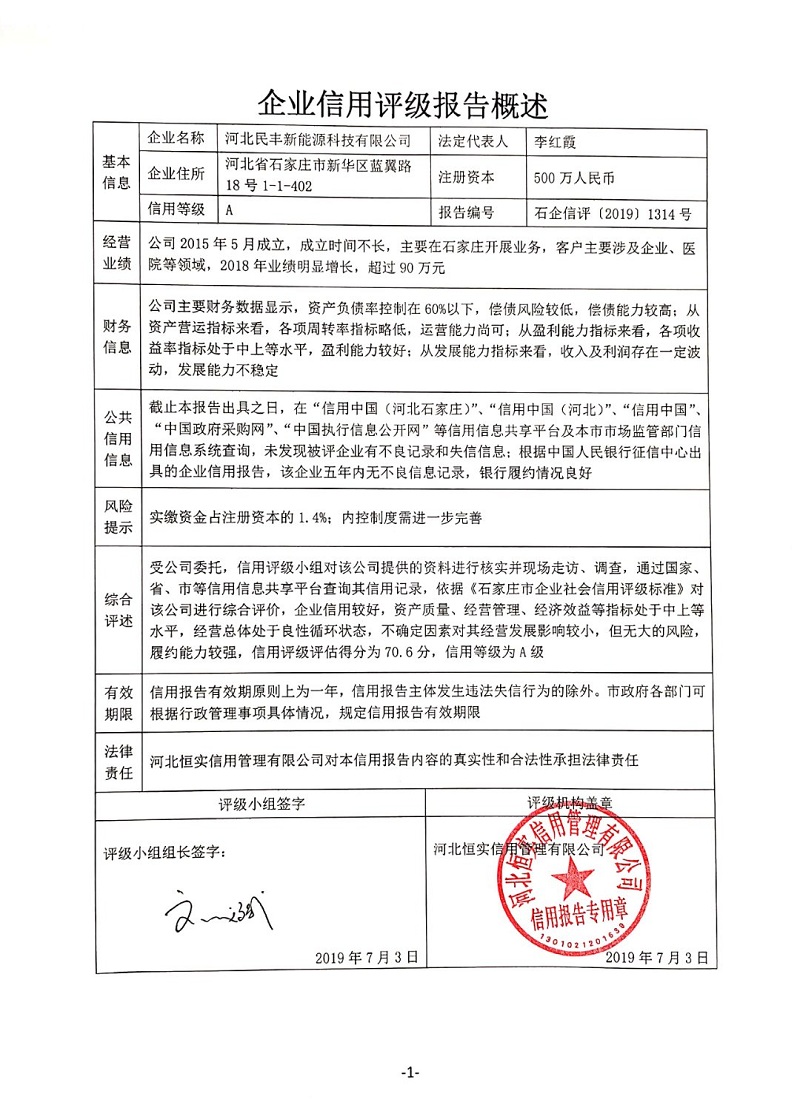 河北民丰新能源科技有限公司