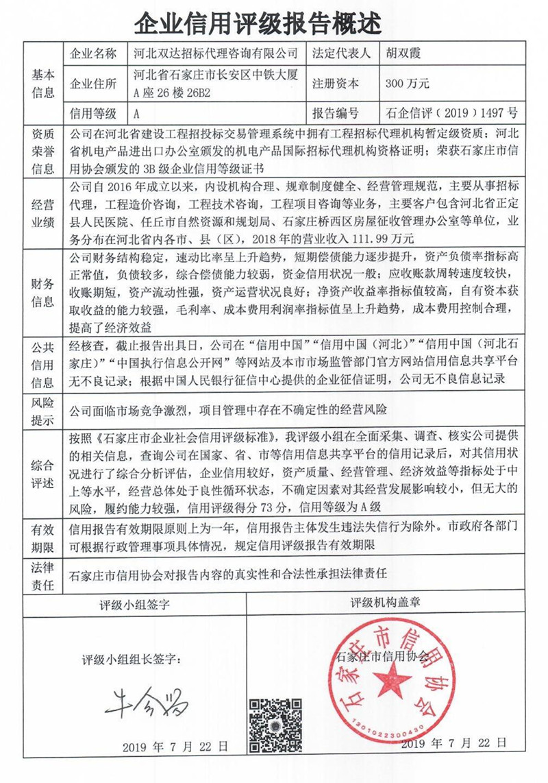 河北双达招标代理咨询有限公司