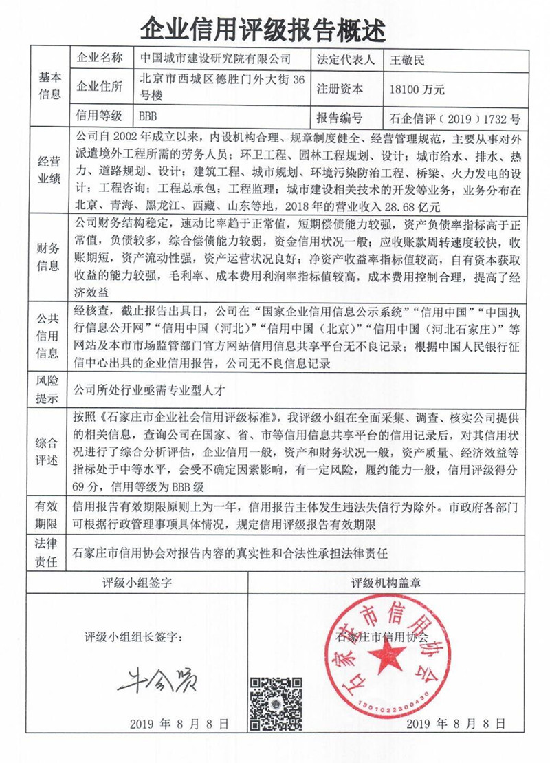 中国城市建设研究院有限公司