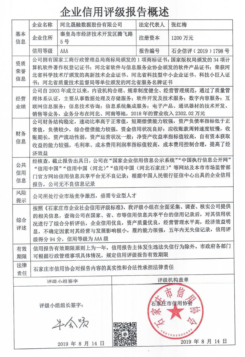 河北晟融数据股份有限公司
