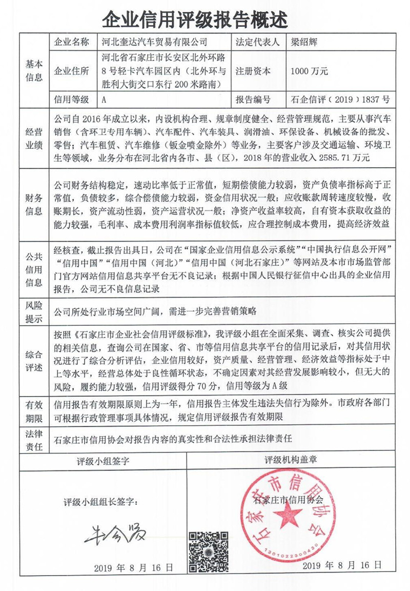 河北奎达汽车贸易有限公司