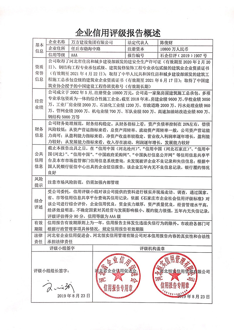 万方建设集团有限公司