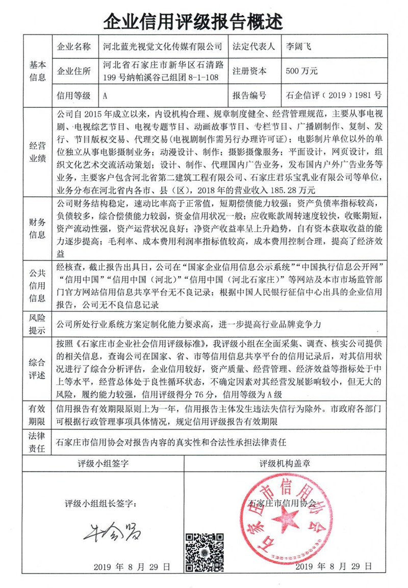 河北蓝光视觉文化传媒有限公司