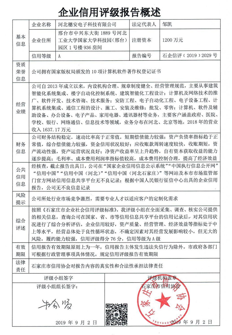 河北穗安电子科技有限公司