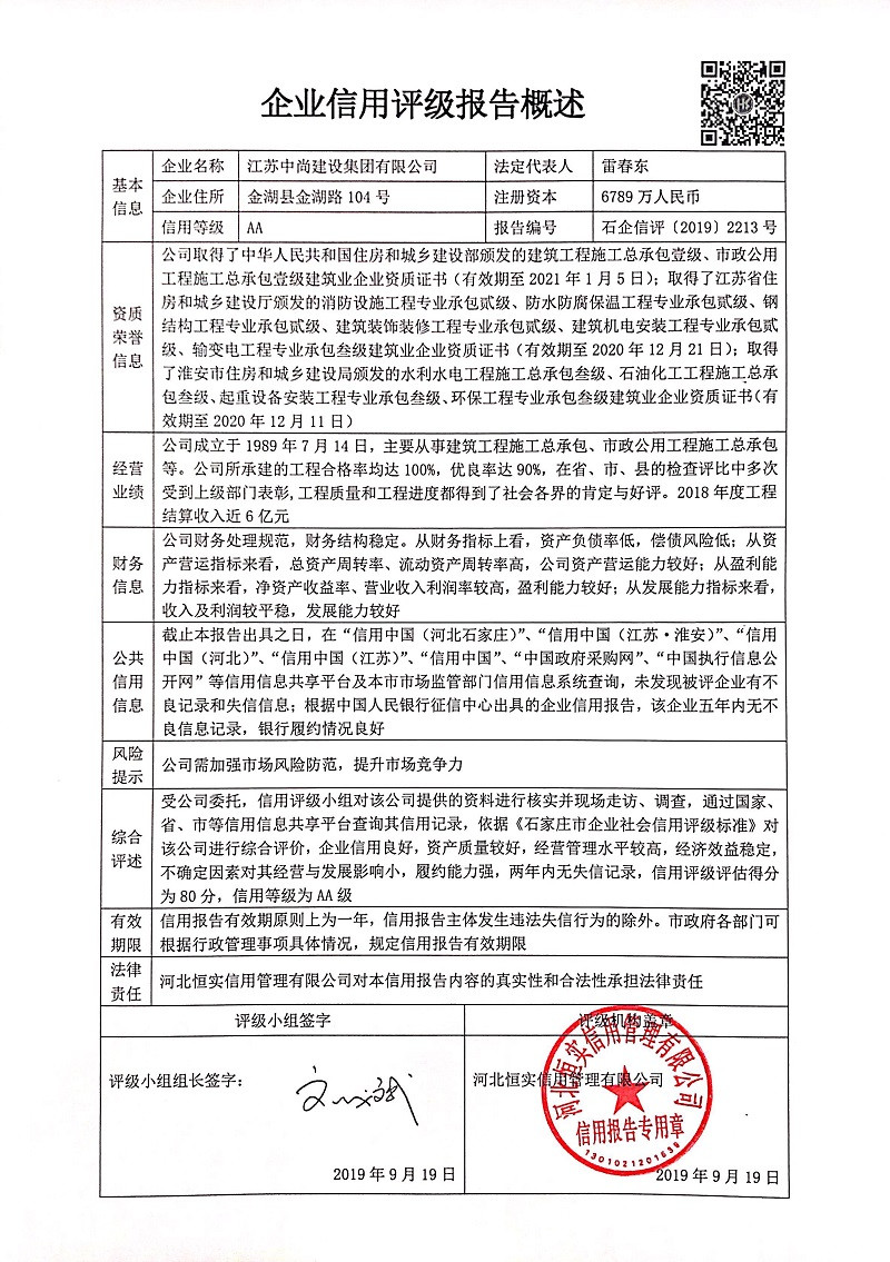江苏中尚建设集团有限公司