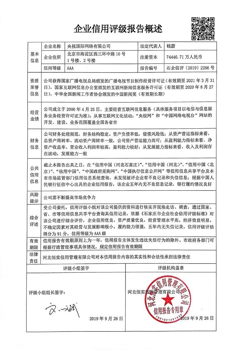 央视国际网络有限公司