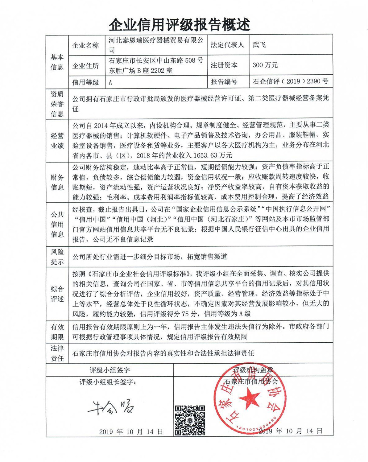 河北泰恩瑞医疗器械贸易有限公司