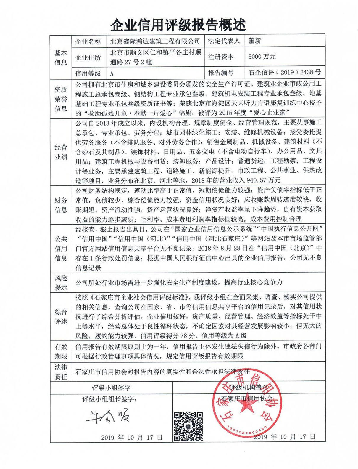 北京鑫隆鸿达建筑工程有限公司