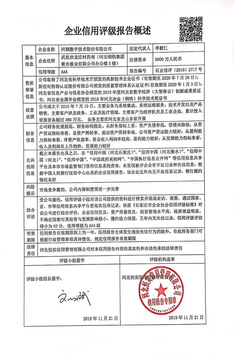 河钢数字技术股份有限公司