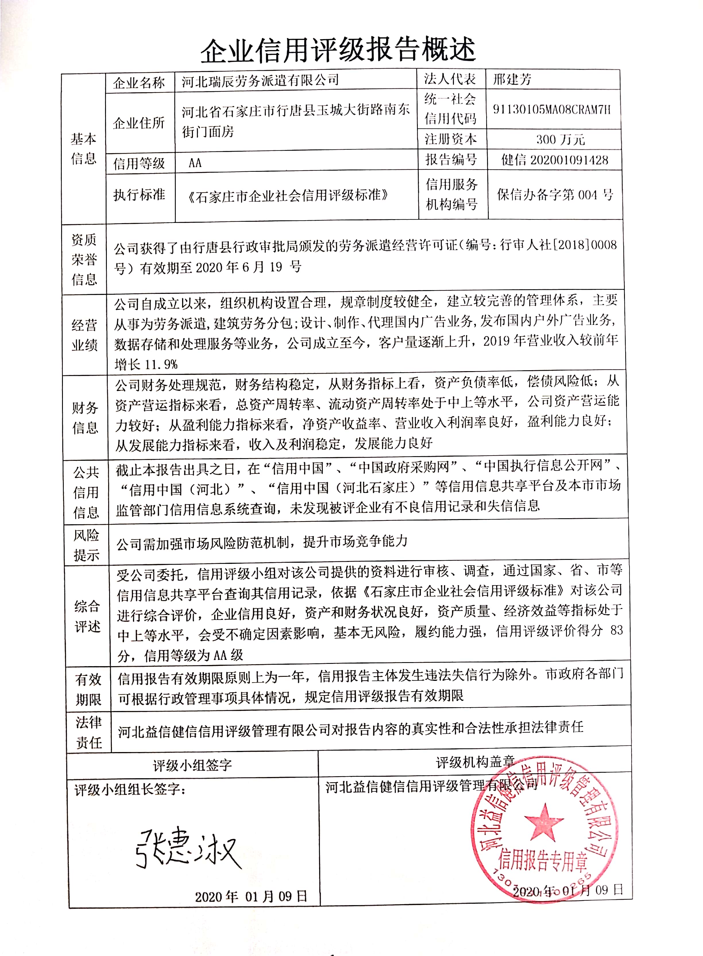 河北瑞辰劳务派遣有限公司