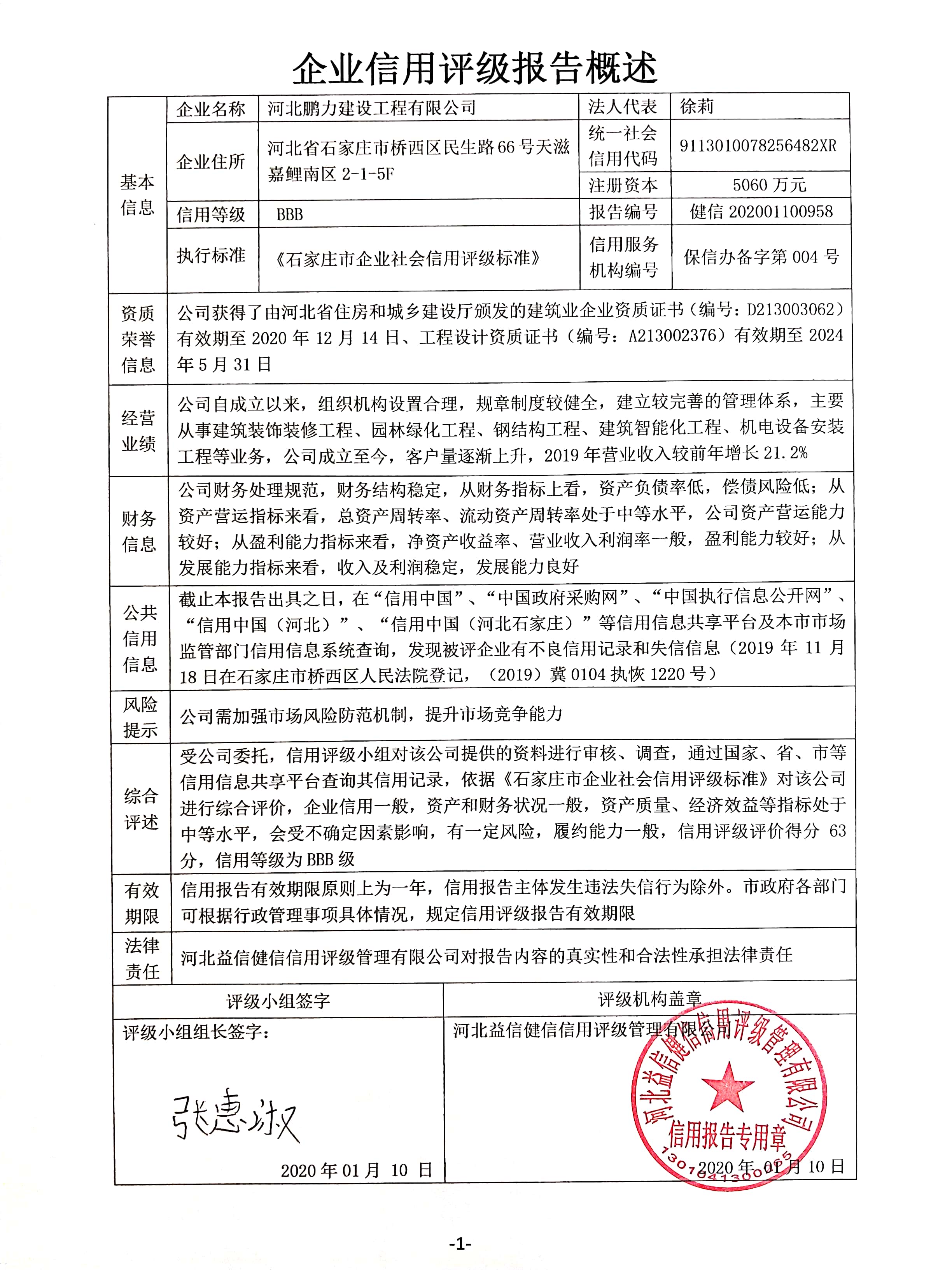 河北鹏力建设工程有限公司