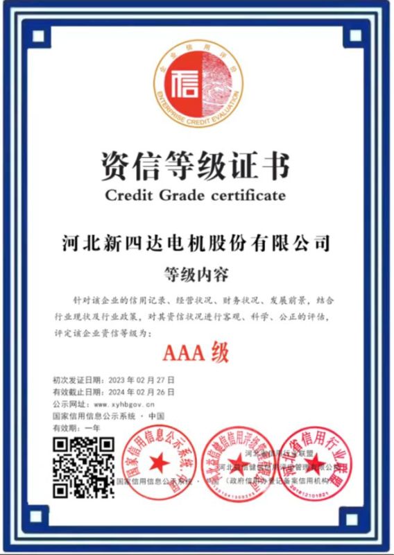 河北新四达电机股份有限公司